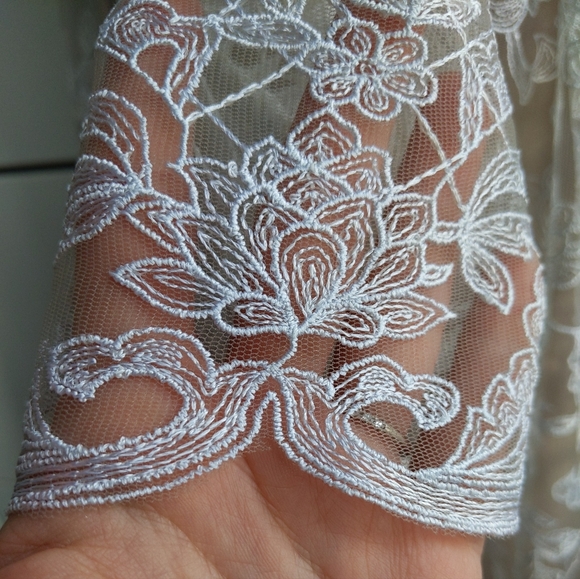 Monique Lhuillier lace overlay cocktail dress, size 2, White and Cream - Picture 7 of 8